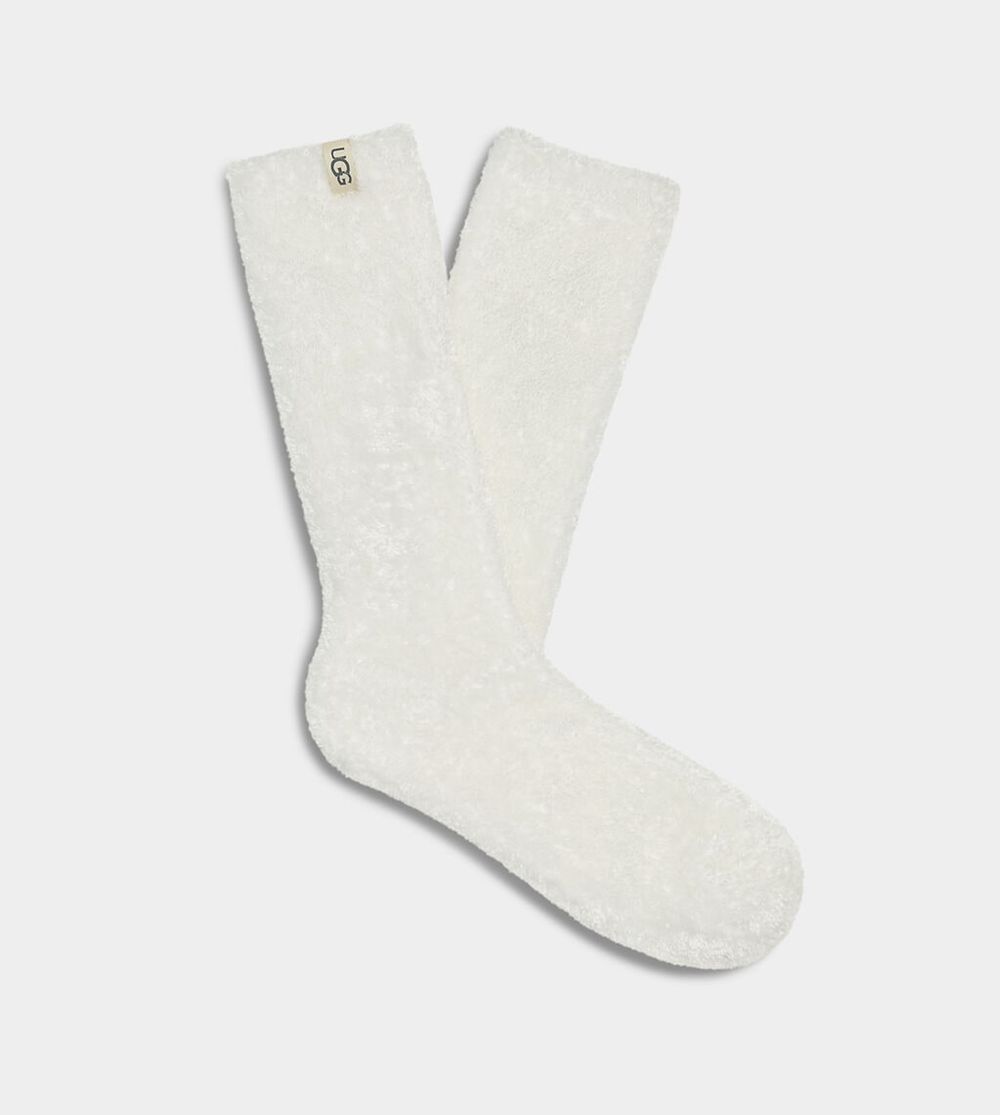 Ugg Sock Womens - Ugg Leda Cozy White - 658RZSXNM